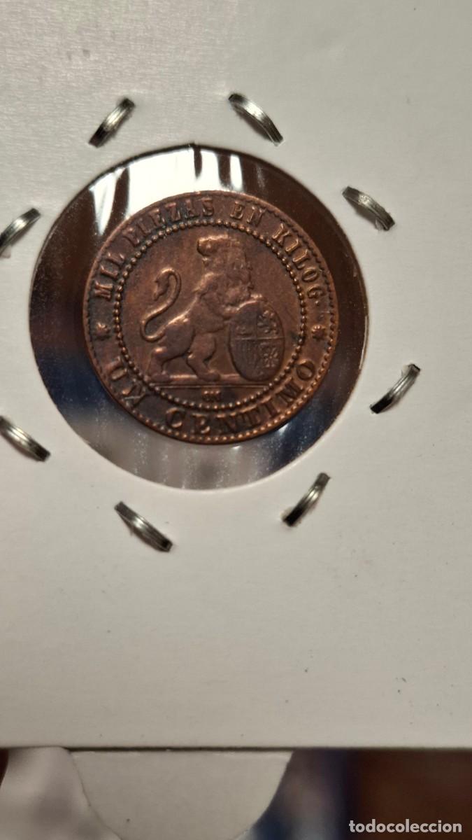 Monedas de Espa&ntilde;a: MONEDA DE 1 C&Eacute;NTIMO DE LA PRIMERA REP&Uacute;BLICA ESPA&Ntilde;OLA 1870 - Foto 2