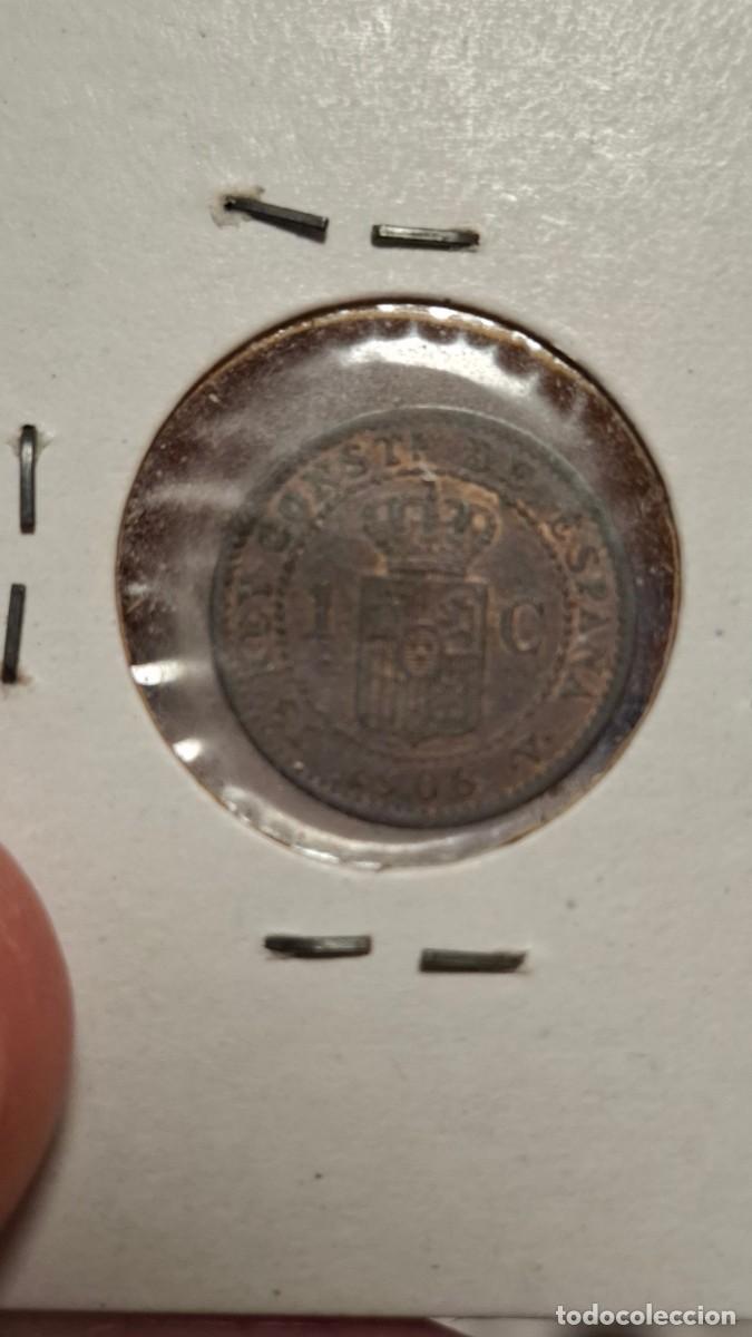 Monedas de Espa&ntilde;a: MONEDA DE 1 C&Eacute;NTIMO DE ALFONSO XIII DE 1906*6 - Foto 2