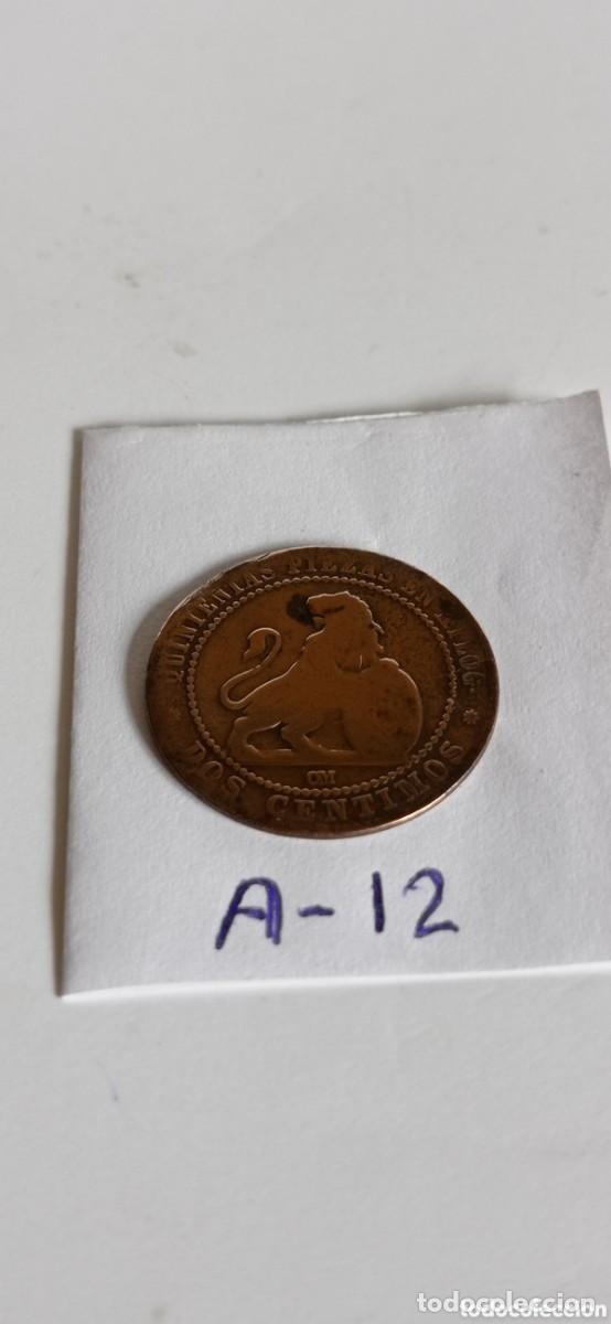 Monedas de Espa&ntilde;a: MONEDA DE 2 CENTIMOS / DE ESPA&Ntilde;A - 1870 / DE COBRE - Foto 2