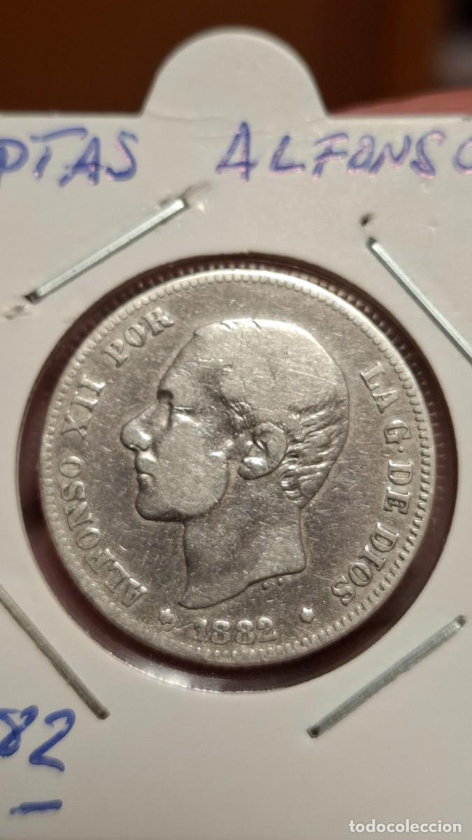 Monedas de Espa&ntilde;a: MONEDA DE 2 PESETAS DE ALFONSO XII DE 1882 - Foto 1