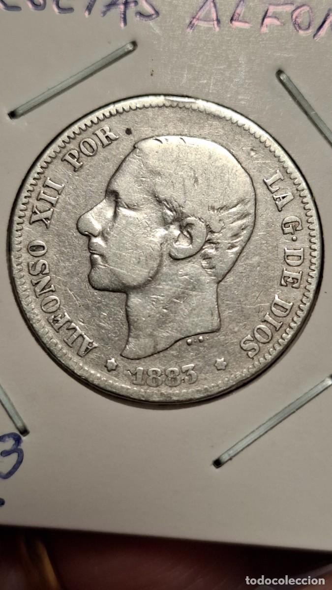 Monedas de Espa&ntilde;a: MONEDA DE 2 PESETAS DE ALFONSO XII DE 1883 - Foto 1