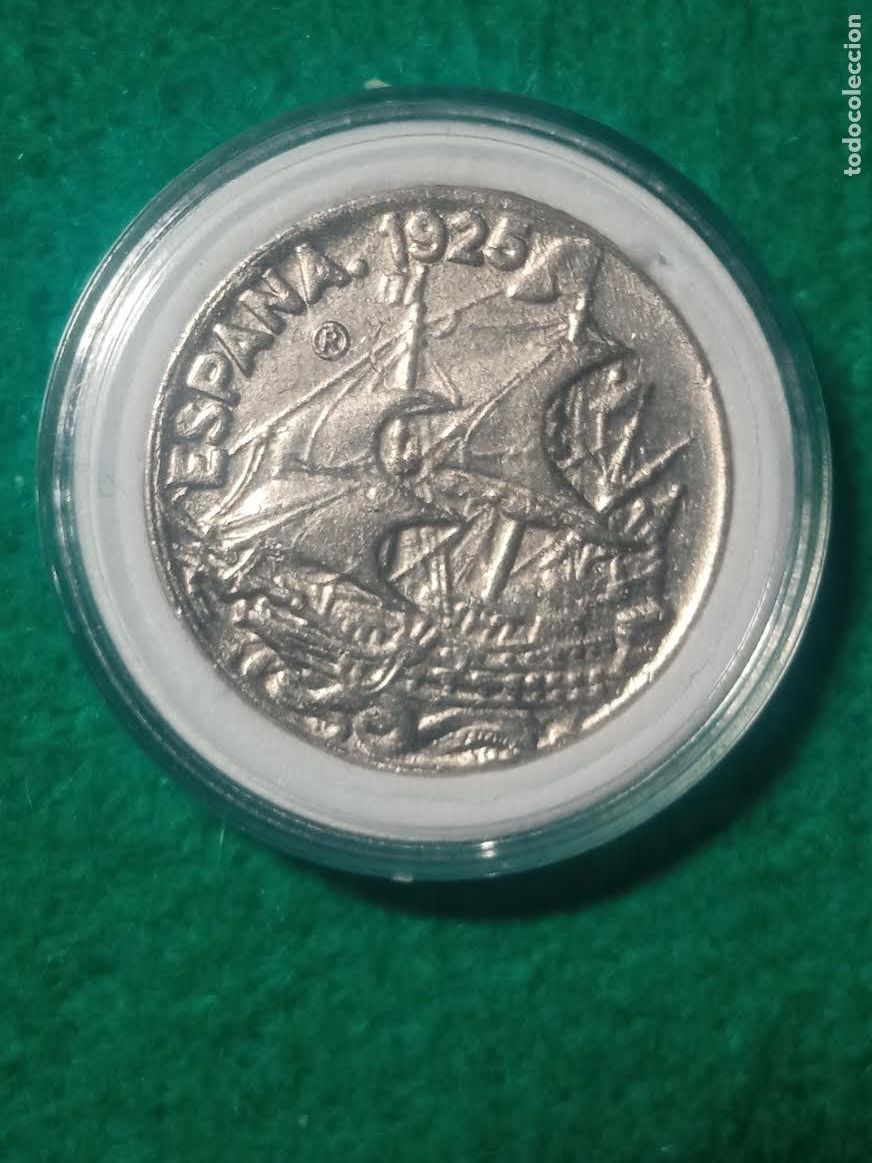 Monedas de Espa&ntilde;a: Moneda 25 c&eacute;ntimos Espa&ntilde;a 1.925 - Foto 5