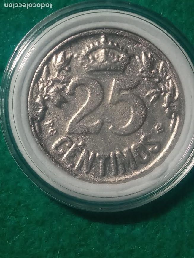 Monedas de Espa&ntilde;a: Moneda 25 c&eacute;ntimos Espa&ntilde;a 1.925 - Foto 4