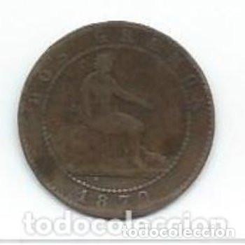Monedas de Espa&ntilde;a: Espa&ntilde;a, moneda de cinco c&eacute;ntimos, 1 &ordf; Rep&uacute;blica 1870. - Foto 1