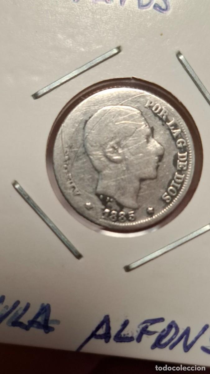 Monedas de Espa&ntilde;a: MONEDA DE 10 CENTAVOS DE ALFONSO XII DE 1885 DE MANILA - Foto 1