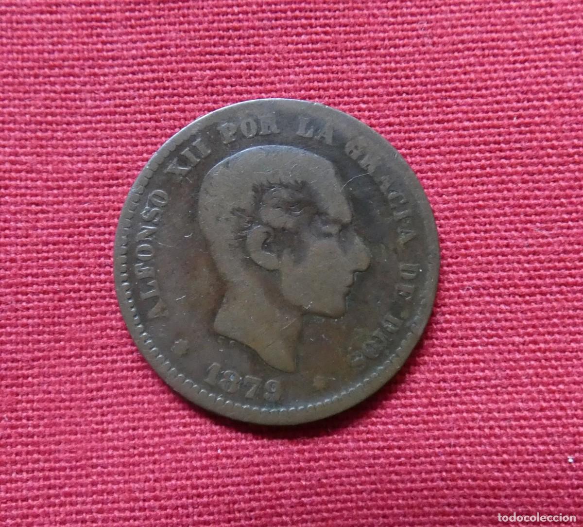 Monedas de Espa&ntilde;a: ESPA&Ntilde;A 1879 ALFONSO XII 5 CENTIMO (IMAGEN) - Foto 1