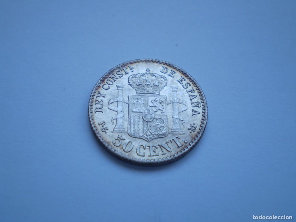 Monedas de Espa&ntilde;a: Espa&ntilde;a 50 c&eacute;ntimos de plata 1892 PGM cd17 - Foto 3