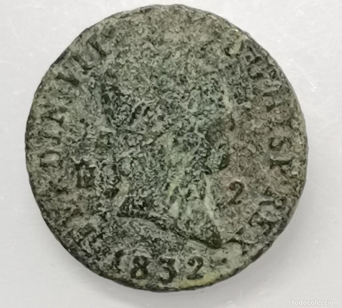 Monedas de Espa&ntilde;a: Fernando VII 2 Maraved&iacute;s. (1832) Ceca Segovia. - Foto 1