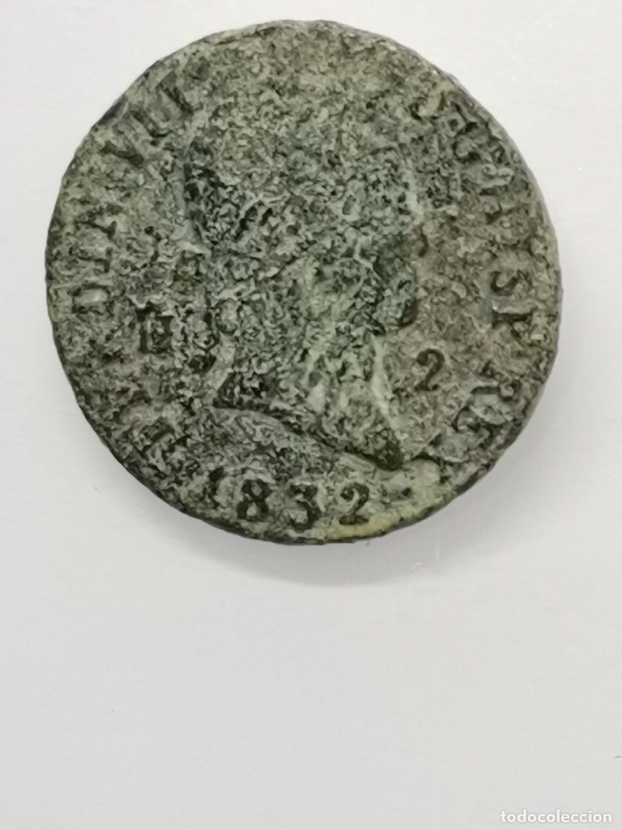 Monedas de Espa&ntilde;a: Fernando VII 2 Maraved&iacute;s. (1832) Ceca Segovia. - Foto 3