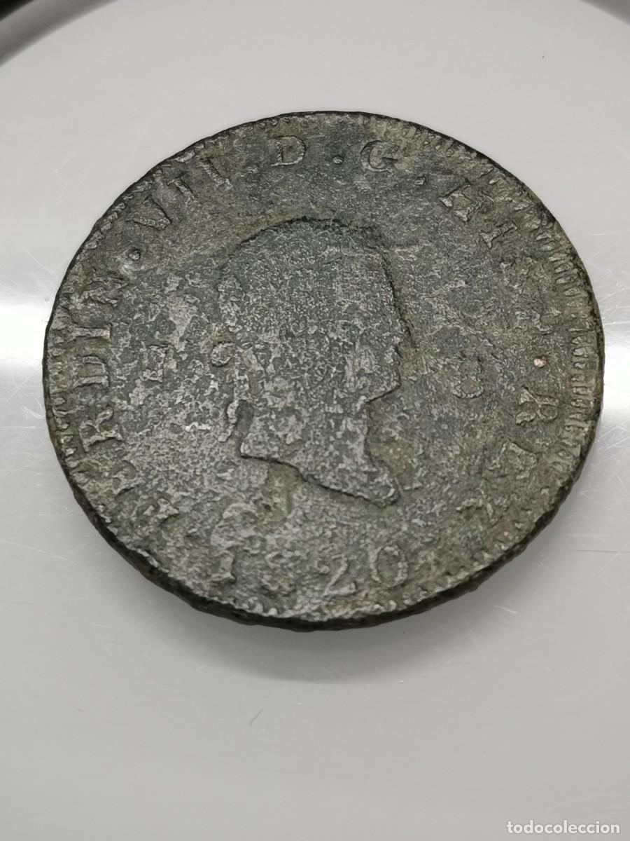 Monedas de Espa&ntilde;a: Fernando VII 8 Maraved&iacute;s 1820 Ceca de Jubia. - Foto 5