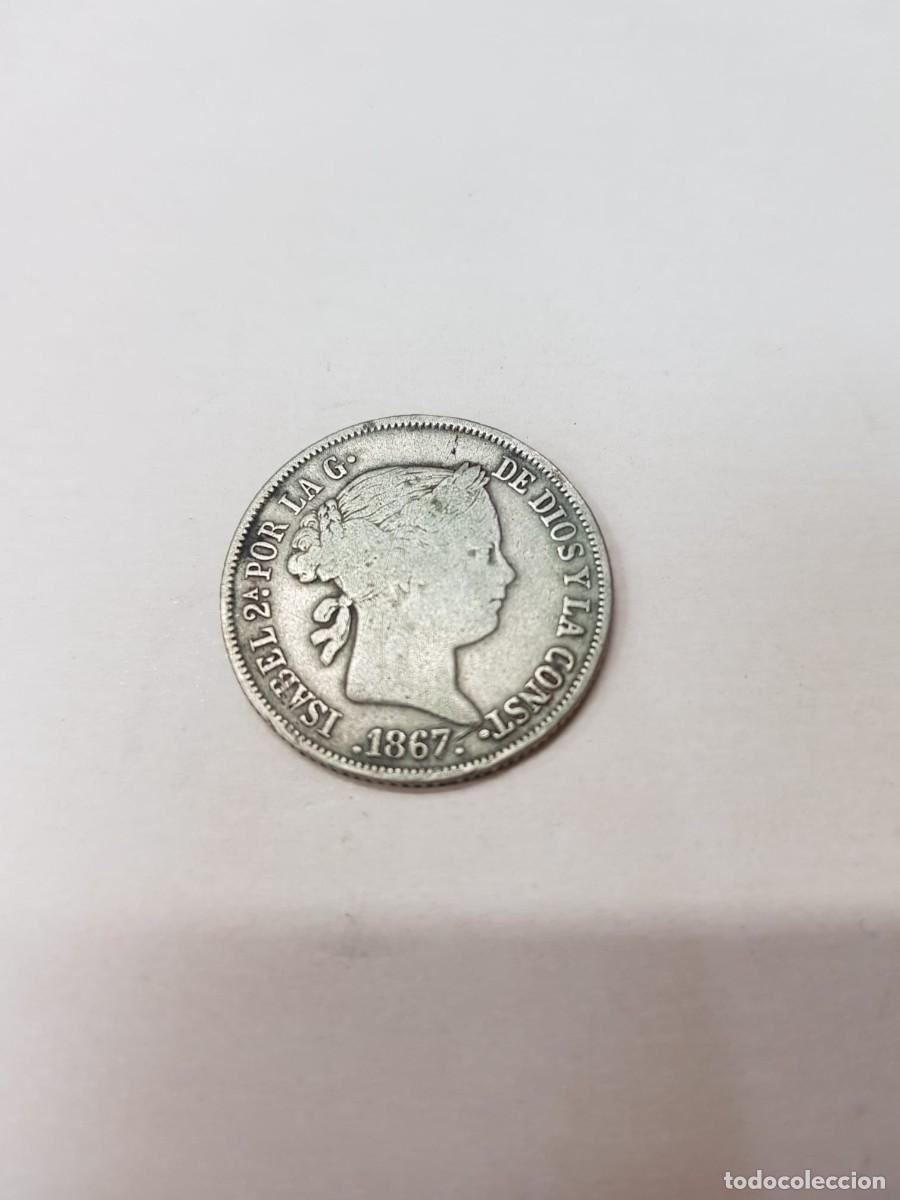 Monedas de Espa&ntilde;a: ISABEL II- 40 CENTIMOS DE ESCUDO-1867-MADRID - Foto 1