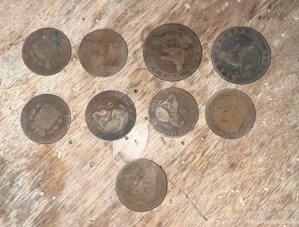 Monedas de Espa&ntilde;a: 9 monedas antiguas varias - Foto 1