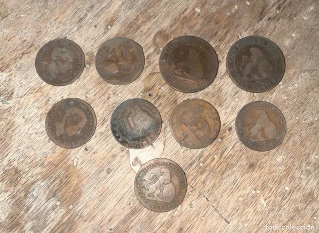 Monedas de Espa&ntilde;a: 9 monedas antiguas varias - Foto 2