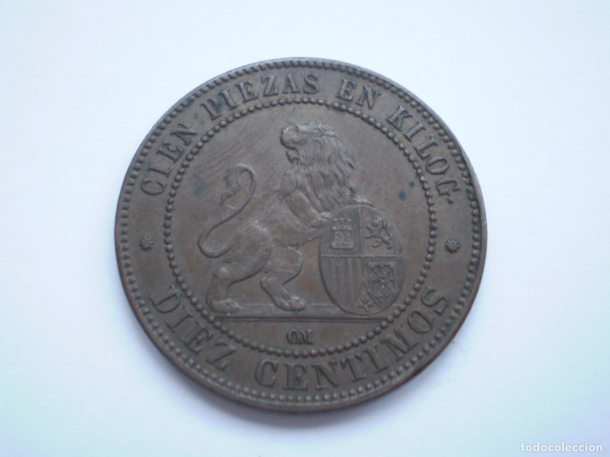 Monedas de Espa&ntilde;a: 28SCE14 Espa&ntilde;a 1870 OM 10 c&eacute;ntimos - Foto 1