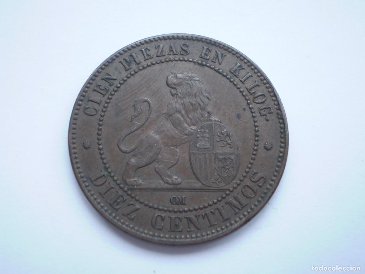 Monedas de Espa&ntilde;a: 28SCE14 Espa&ntilde;a 1870 OM 10 c&eacute;ntimos - Foto 2
