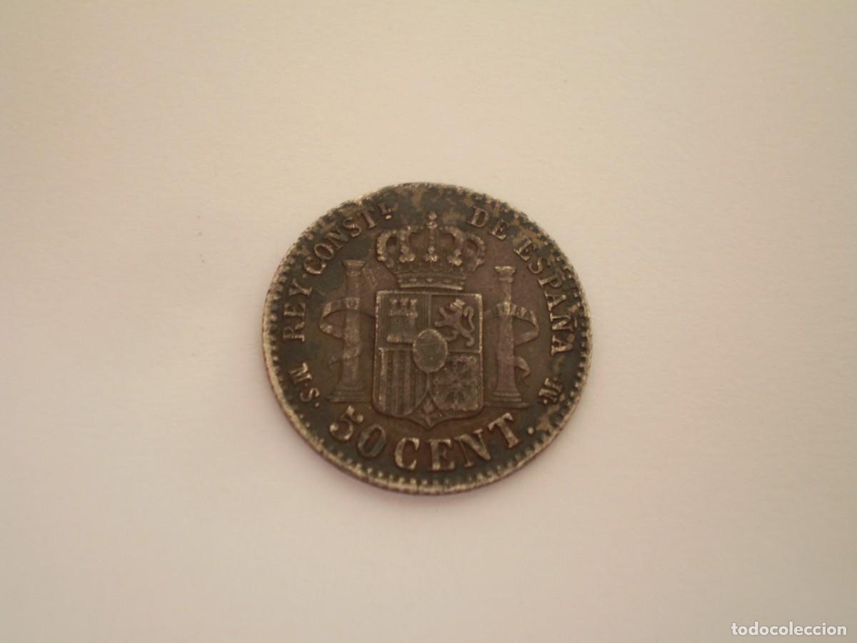 Monedas de Espa&ntilde;a: 52SCE14 Espa&ntilde;a 50 c&eacute;ntimos 1885 MSM - Foto 4