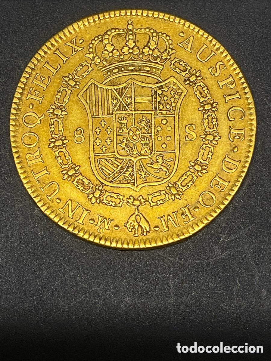 Monedas de Espa&ntilde;a: Moneda 8 escudos 1776. FM. M&eacute;jico. - Foto 1