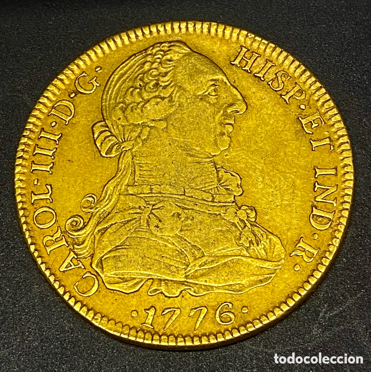 Monedas de Espa&ntilde;a: Moneda 8 escudos 1776. FM. M&eacute;jico. - Foto 2