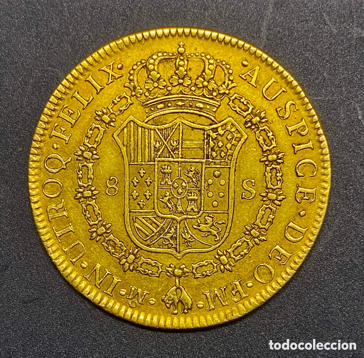 Monedas de Espa&ntilde;a: Moneda 8 escudos 1776. FM. M&eacute;jico. - Foto 3