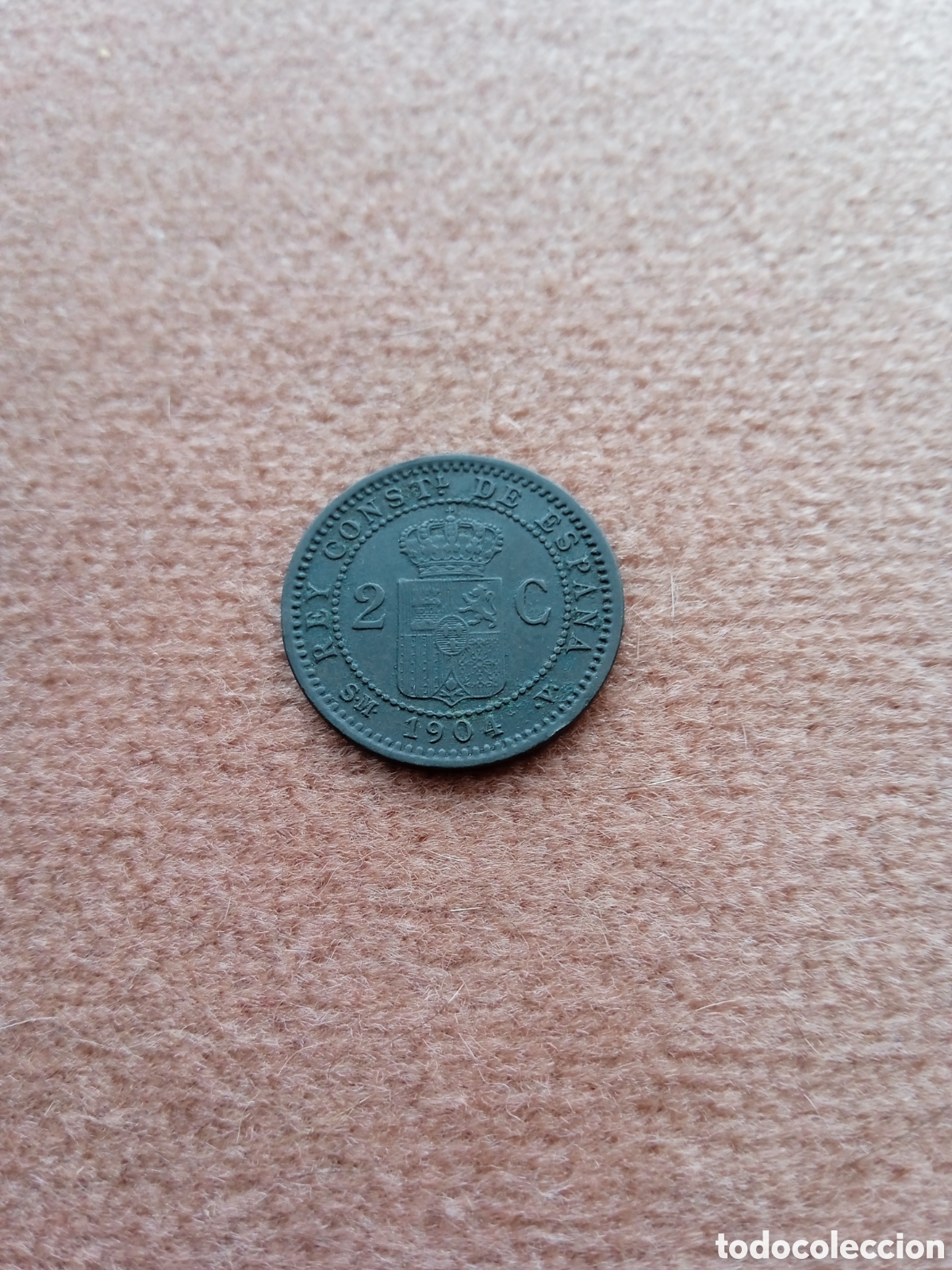 Monedas de Espa&ntilde;a: Moneda 2 c&eacute;ntimos Alfonso XIII 1904 SMV - Foto 2