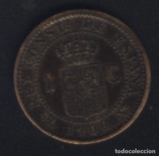 Monedas de Espa&ntilde;a: X-244- ESPA&Ntilde;A. 1 CENTIMO. 1906. MBC. - Foto 2
