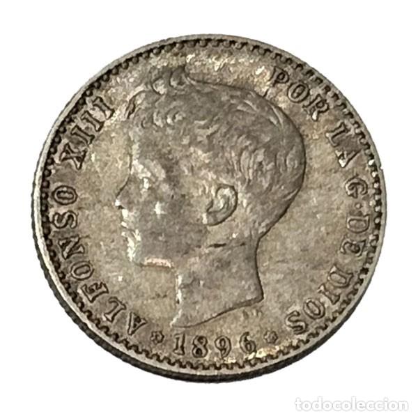 Monedas de Espa&ntilde;a: Moneda Plata 50 C&eacute;ntimos Alfonso XIII 1896 - Foto 1