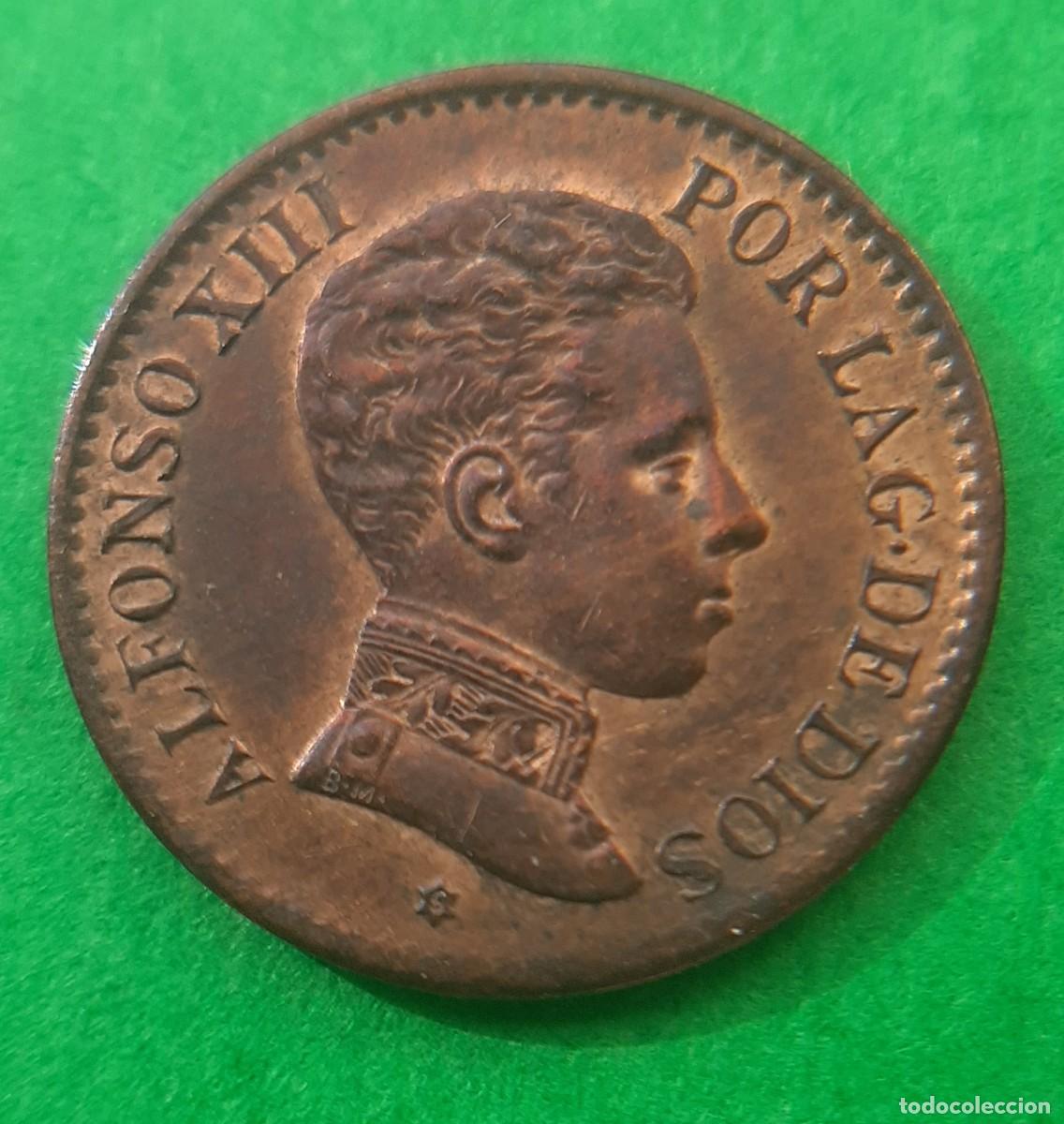 Monedas de Espa&ntilde;a: (ERROR-ESPA&Ntilde;A)(1906*6 SL V) 1 C&Eacute;NTIMO CON REPINTE EN REVERSO - Foto 3