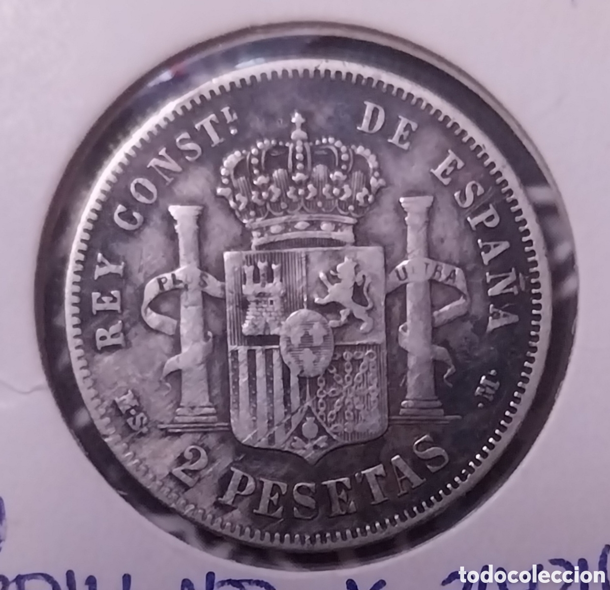 Monedas de Espa&ntilde;a: 2ptas de 1882 ⁸&sup2;, AlfonsoXll PLATA - Foto 5