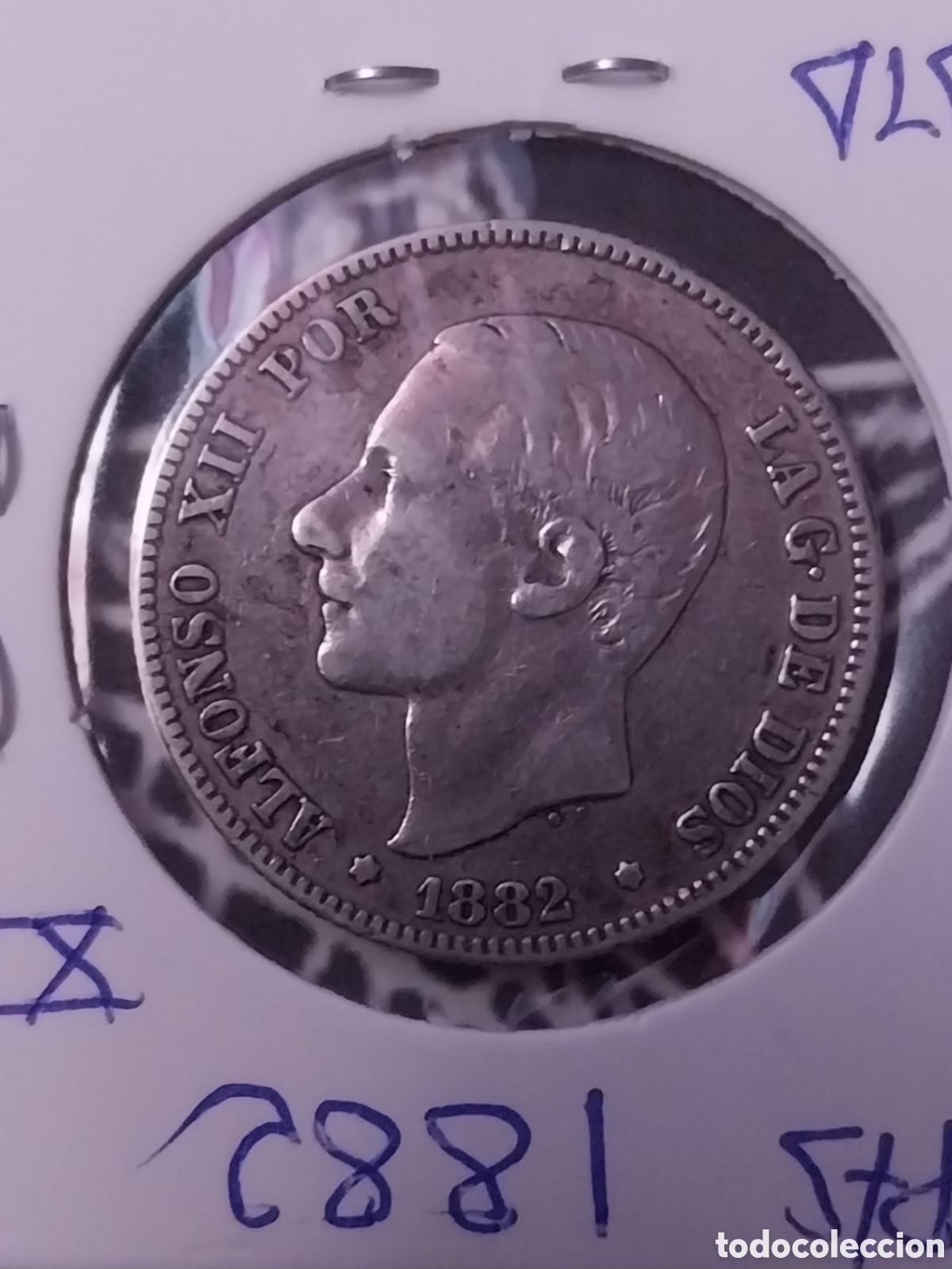 Monedas de Espa&ntilde;a: 2ptas de 1882 ⁸&sup2;, AlfonsoXll PLATA - Foto 6