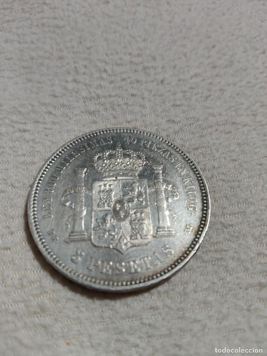 Monedas de Espa&ntilde;a: CINCO PESETAS ALFONSO XII 1876 , * 76 - Foto 2