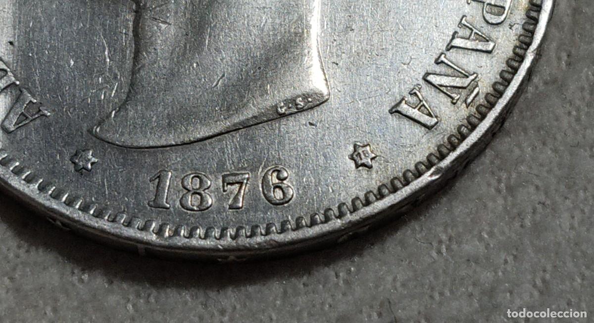Monedas de Espa&ntilde;a: CINCO PESETAS ALFONSO XII 1876 , * 76 - Foto 4