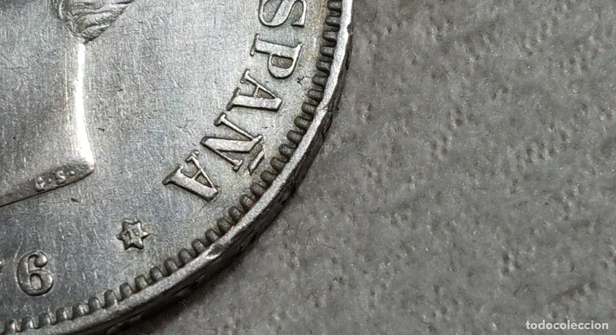 Monedas de Espa&ntilde;a: CINCO PESETAS ALFONSO XII 1876 , * 76 - Foto 5