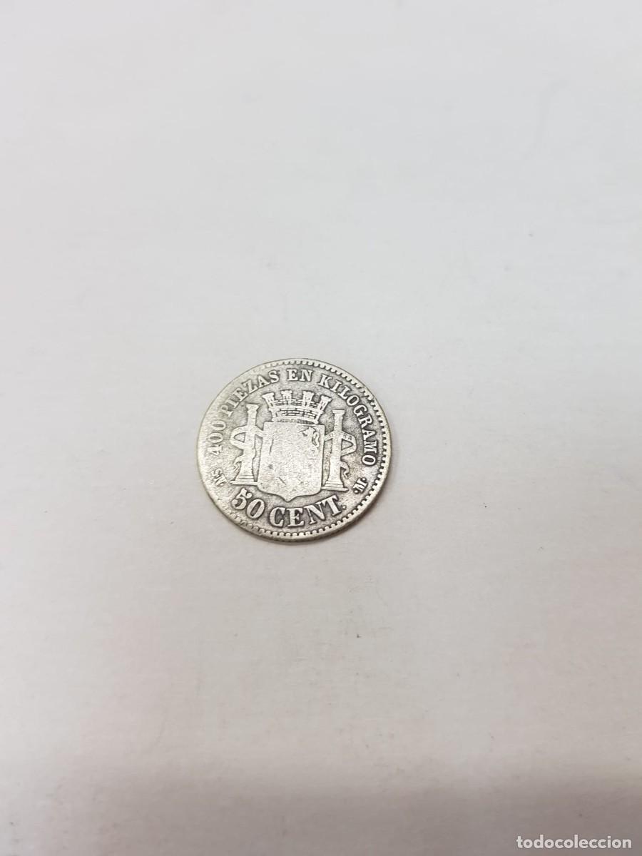 Monedas de Espa&ntilde;a: ESPA&Ntilde;A-GOBIERNO PROVISIONAL-50 CENTIMOS-1870 - Foto 2