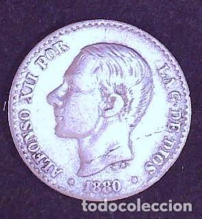 Monedas de Espa&ntilde;a: 50 centimos Alfonso XIII A&Ntilde;O 1880 - Foto 1