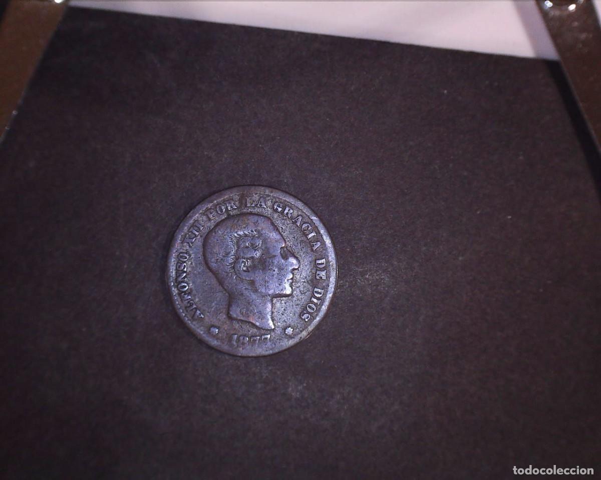 Monedas de Espa&ntilde;a: 5 centimos Alfonso XII a&ntilde;o 1877 - Foto 1