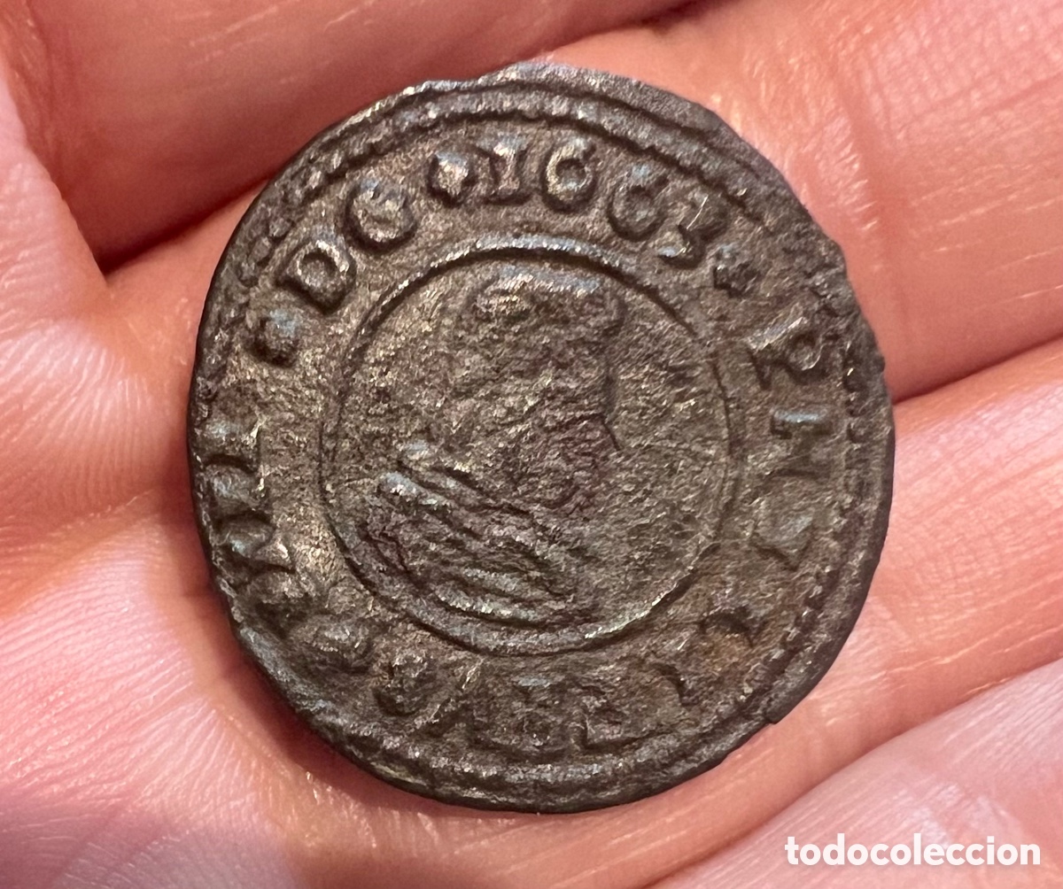 Monedas de Espa&ntilde;a: 16 maraved&iacute;es Felipe IV. 1663 Trujillo - Foto 1