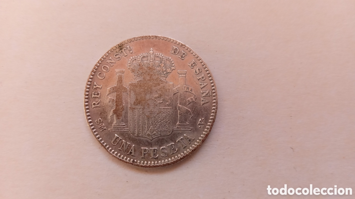 Monedas de Espa&ntilde;a: Moneda 1 peseta 1901 - Foto 2