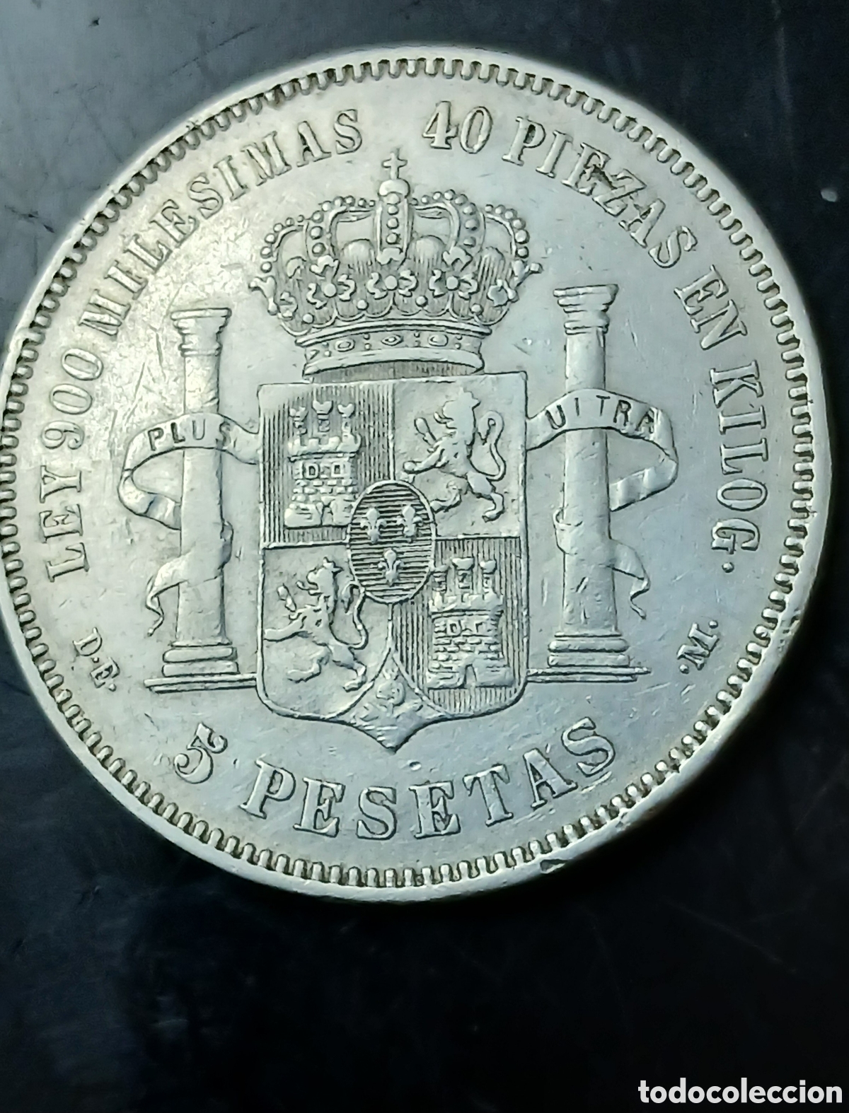 Monedas de Espa&ntilde;a: ESCASA MONEDA DE PLATA ALFONSO XII 1875 - Foto 2