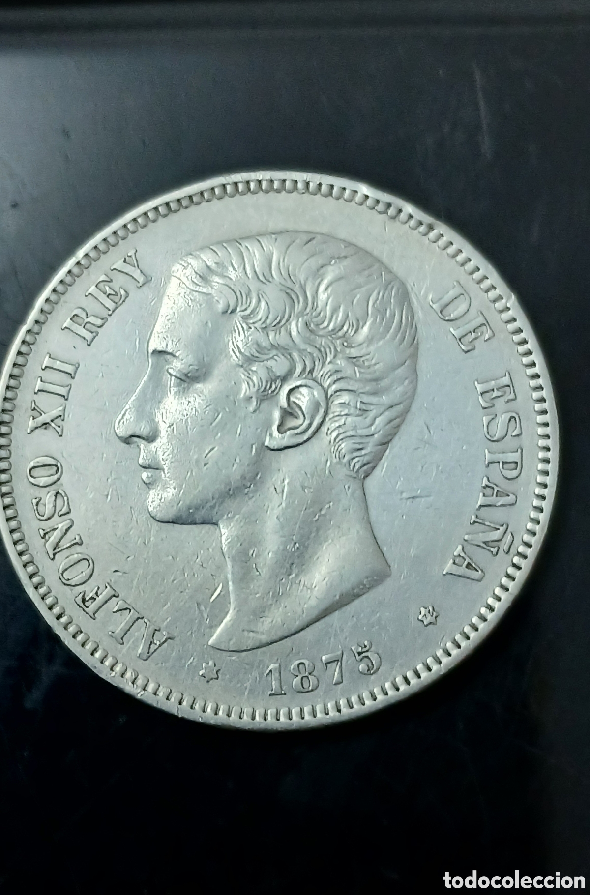 Monedas de Espa&ntilde;a: ESCASA MONEDA DE PLATA ALFONSO XII 1875 - Foto 3
