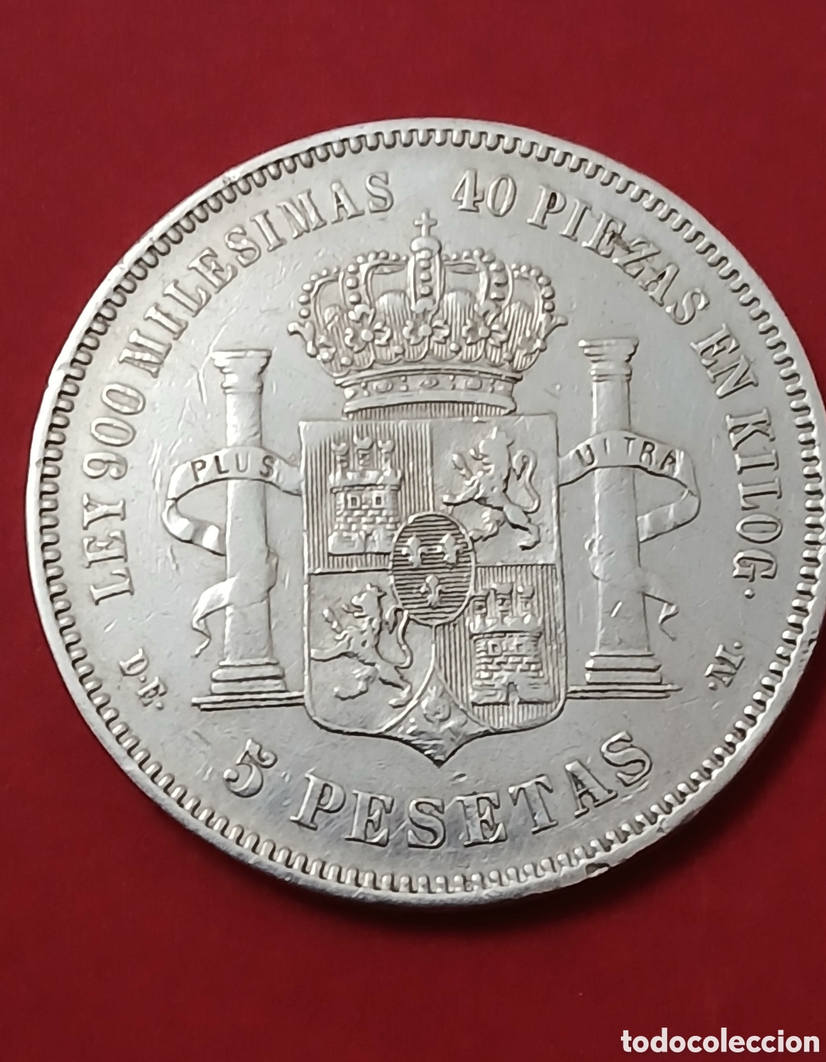 Monedas de Espa&ntilde;a: ESCASA MONEDA DE PLATA ALFONSO XII 1875 - Foto 5
