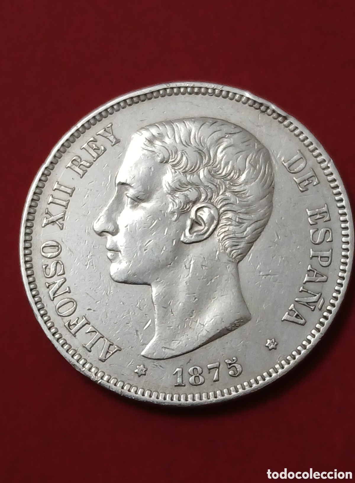 Monedas de Espa&ntilde;a: ESCASA MONEDA DE PLATA ALFONSO XII 1875 - Foto 1