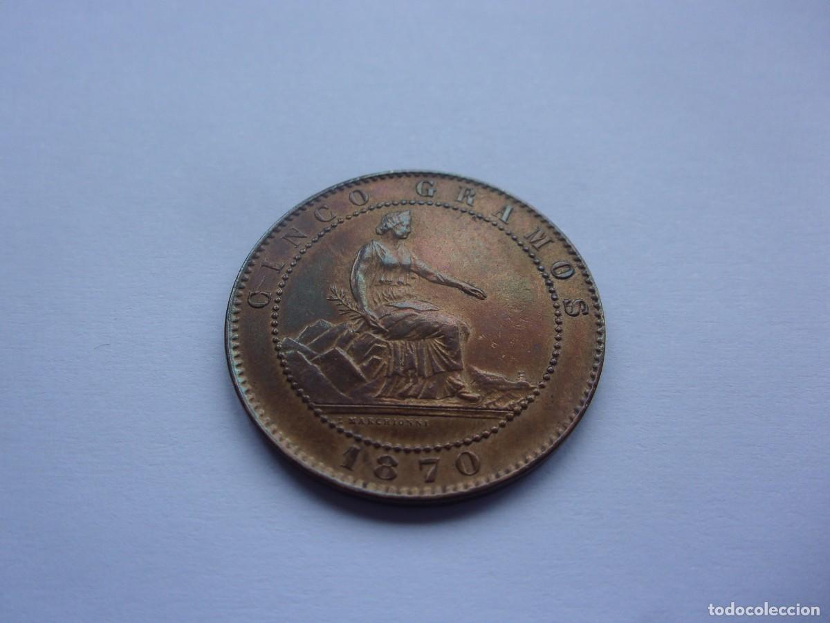 Monedas de Espa&ntilde;a: dq15 Espa&ntilde;a 5 c&eacute;ntimos 1870 - Foto 1