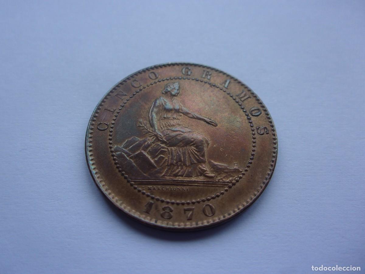 Monedas de Espa&ntilde;a: dq15 Espa&ntilde;a 5 c&eacute;ntimos 1870 - Foto 2