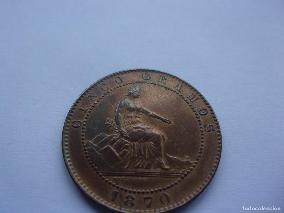 Monedas de Espa&ntilde;a: dq15 Espa&ntilde;a 5 c&eacute;ntimos 1870 - Foto 3