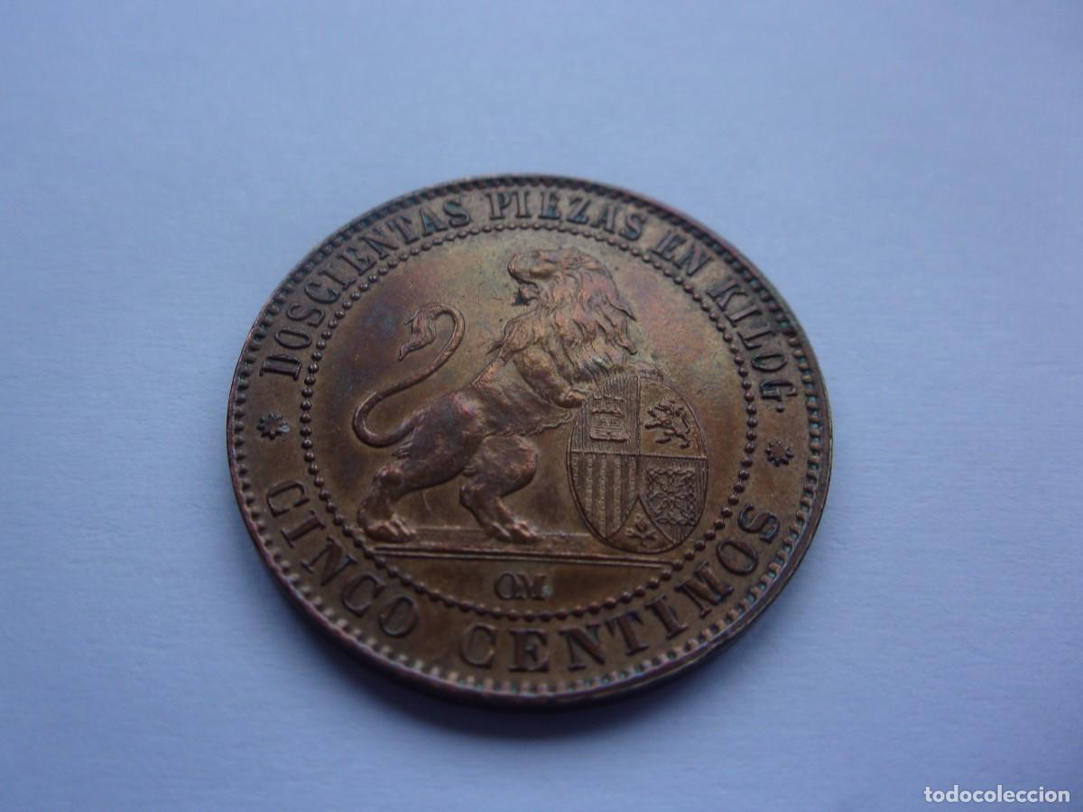 Monedas de Espa&ntilde;a: dq15 Espa&ntilde;a 5 c&eacute;ntimos 1870 - Foto 5