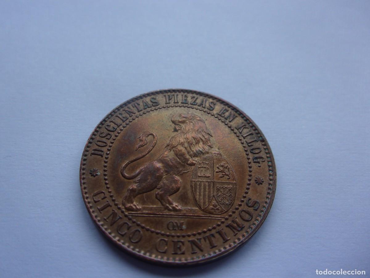 Monedas de Espa&ntilde;a: dq15 Espa&ntilde;a 5 c&eacute;ntimos 1870 - Foto 8