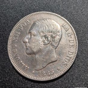 españa 5 pesetas plata 1888 mp.m. estrellas *18 - Comprar Monedas de Isabel II a Alfonso XIII en españa 5 pesetas plata 1888 mp.m. estrellas *18 - Comprar Monedas de Isabel II a Alfonso XIII en