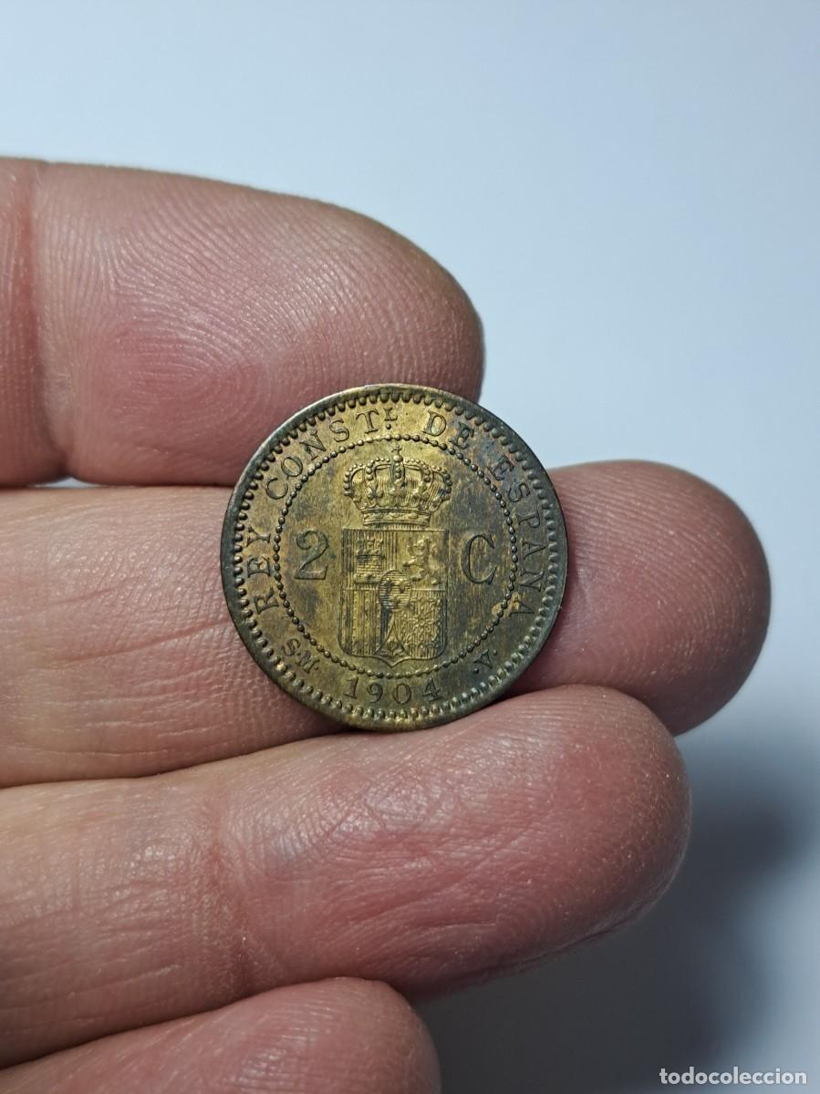 Monedas de Espa&ntilde;a: NT / ALFONSO XIII 2 CENTIMO 1904 RESTOS DEL BRILLO ORIGINAL (E899) - Foto 4