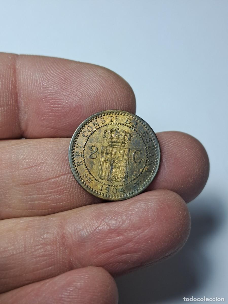 Monedas de Espa&ntilde;a: NT / ALFONSO XIII 2 CENTIMO 1904 RESTOS DEL BRILLO ORIGINAL (E899) - Foto 5
