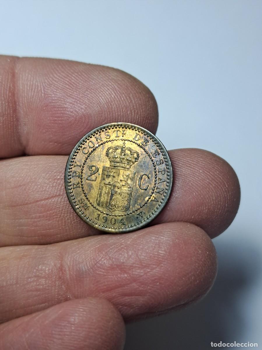 Monedas de Espa&ntilde;a: NT / ALFONSO XIII 2 CENTIMO 1904 RESTOS DEL BRILLO ORIGINAL (E899) - Foto 6